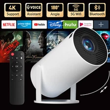 4K Portable Mini Projector 10000 Lumen LED 1080P WiFi Bluetooth UHD Home Theater