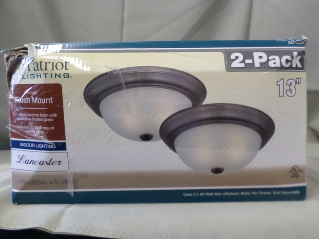 3 Pack Lot Patriot Lighting Bronze Patina Alabaster Flush Mount 3 Pack Lot Patriot Lighting Bronze