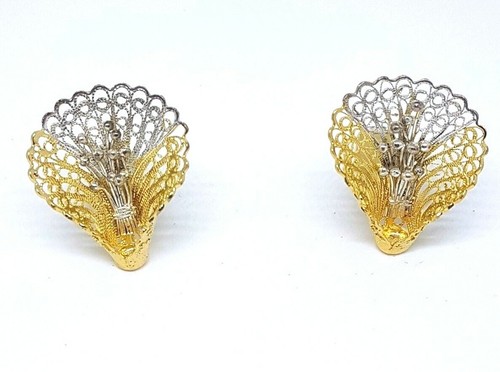 Ohrringe Blume mit Clips 925/000 Silber