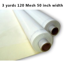 3 Yards 120M 48T Silk Screen Printing Mesh Fabric White Color 50 Inch Width