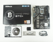 ASRock H110 PRO BTC+ Mining Motherboards Celeron T4500 Mining w/Box JAPAN USED