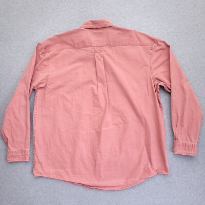 bikadeko❤︎‬① LL Bean Sunwashed Canvas Shirt Mens XL Button Up Work Sienna