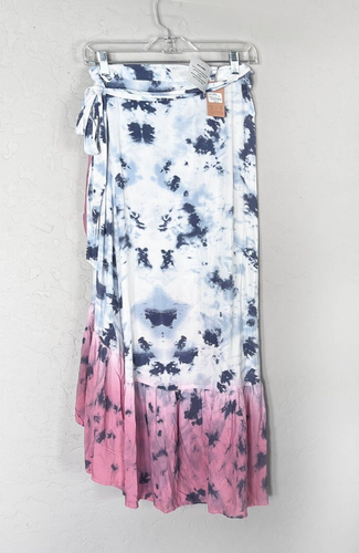 Surf Gypsy, Wrapped and Ruffled Tied at the Waist Midi Tie Dye Skirt, Sz M, NWT - Picture 2 of 7
