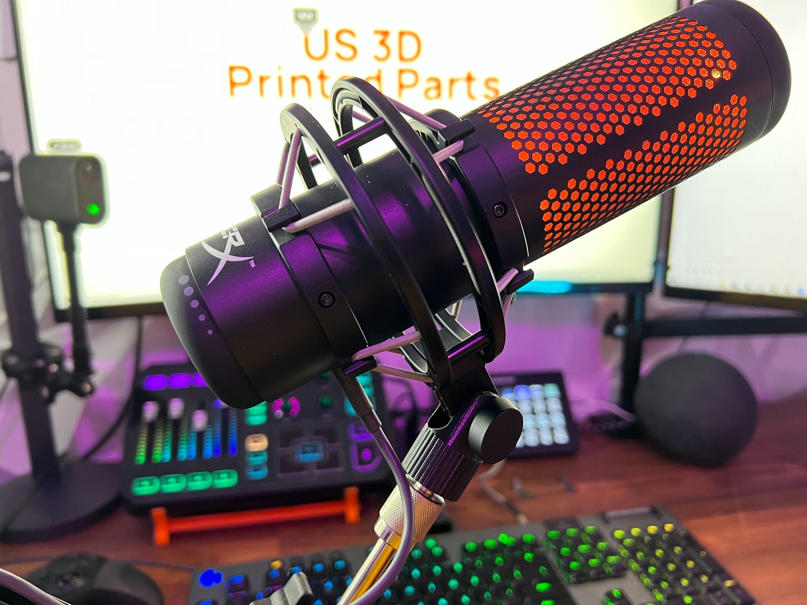 Carbon Fiber Infused HyperX QuadCast Microphone Mount Adapter Mic Arm Adapter eBay