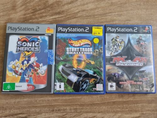 Sonic Heroes - Hot Wheels - MX Vs. ATV - PS2 - PAL - Complete W/Manuals  - Picture 1 of 8