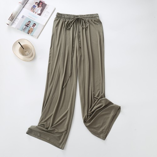 Women's Wide Leg Pajama Pants High Waisted Palazzo Relaxed Fit Lounge Bottoms - Picture 13 of 31