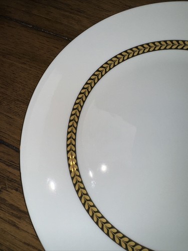 SABATIER Dinner Plates FRENCH The Home Imperial Gold 491 Porcelain SET 6 NEW - Picture 4 of 5