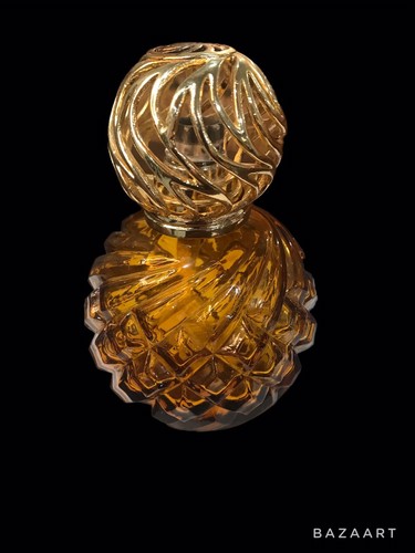 Vintage Duftlampe aus goldfarbenem Glas mit goldenem Deckel, Diffusor - Bild 5 von 5