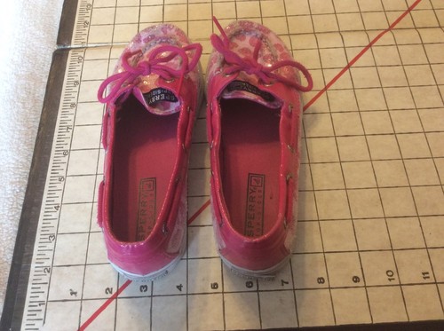 Zapatos Sperry Top-Sider Talla 3 Niñas Rosa Leopardo Biscayne Lentejuelas Juvenil Barco Zapato - Imagen 3 de 12