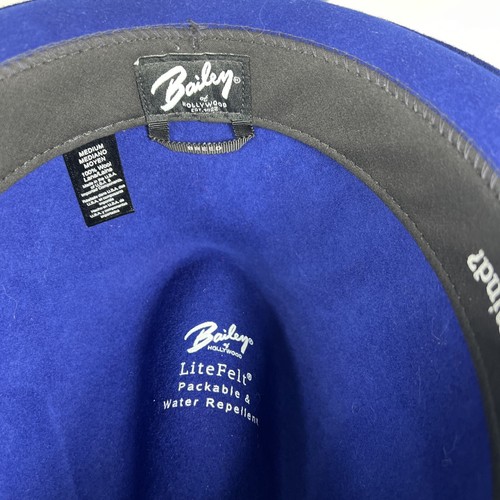 Bailey of Hollywood Fedora BLIXEN 100% Wool Spruce Navy M medium - Bild 8 von 13