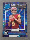 Jayden Daniels 2024 Panini Donruss Rated Rookie Retro Blue Shock #11 ROTY