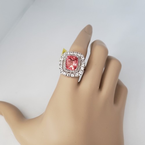 Quartz Topaz Simulated Diamond Platinum Over Sterling Silver Ring 8 TGW 9.80 cts - Picture 2 of 16