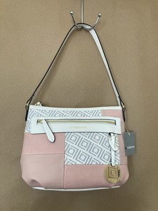 pink grey bag