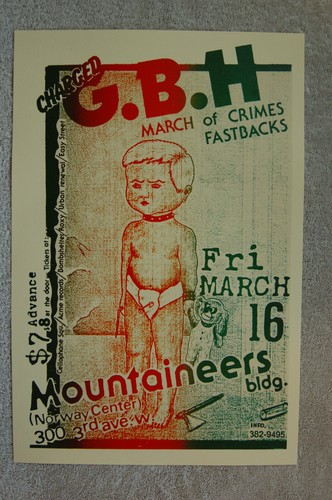 GBH Konzertreise Poster 1984 Norwegen Zentrum