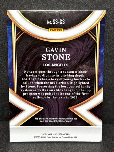 2023 Panini Select - Select Swatches #SS-GS Gavin Stone (MEM, RC) - Picture 3 of 3
