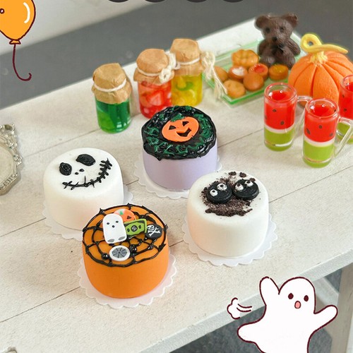 1/12 Scale Dollhouse Miniatures Food Funny Cake Dessert Birthday Halloween Decor - Bild 4 von 28