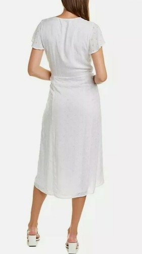 Vince Camuto White Eyelet Lace Midi Dress Women's Size Large NWT - Picture 2 of 12