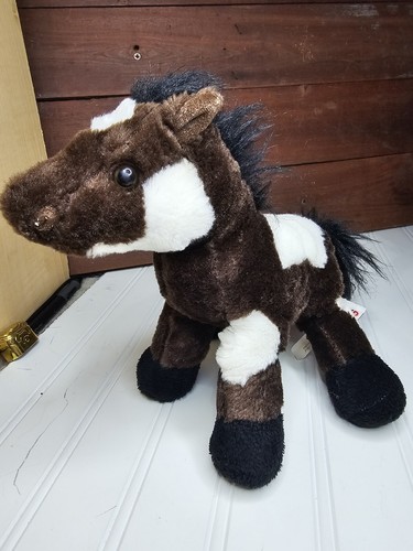 Webkinz Ganz Pinto Horse Plush HM147 Brown White Stuffed Animal Toy Pony Stuffie - Picture 1 of 10
