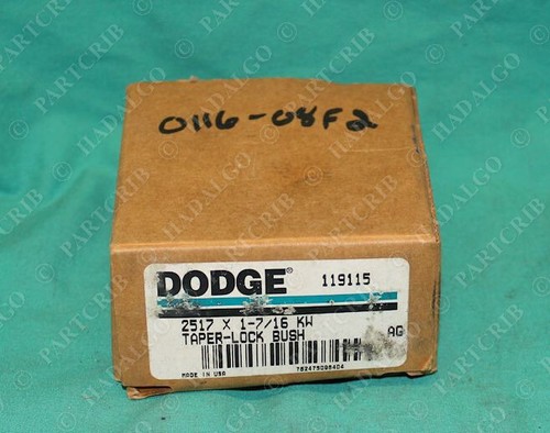 Dodge 119115 Taper-Lock Bushing 2517 X 1-7/16 KW 1.4375 NEW - Picture 1 of 4