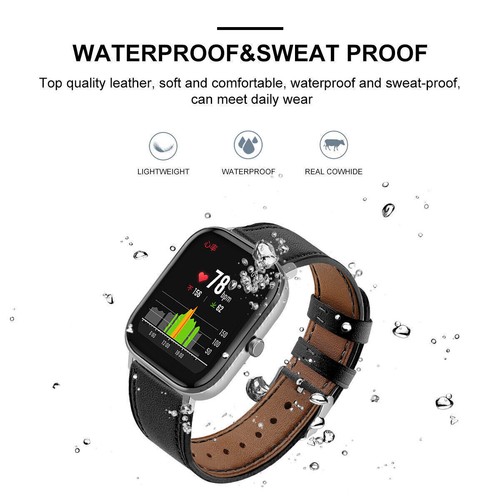 Für Huami Amazfit GTS 4 3 2e 2 Mini GTR 42/47mm Bip 5 3 Leder Uhrenarmband Armband - Bild 16 von 52