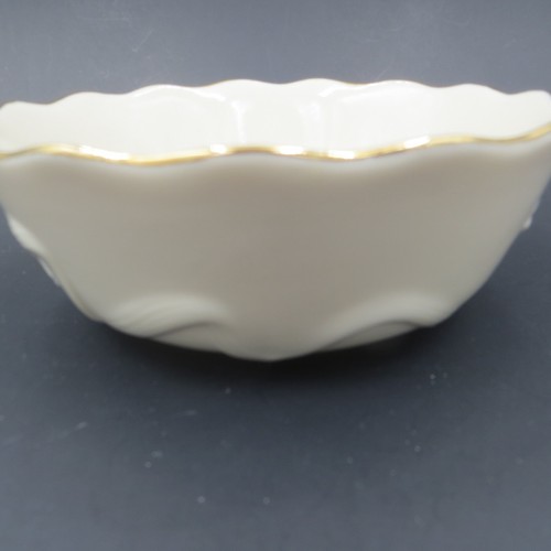 Lenox Marfil Rosa Flor Cuenco 5.5" Borde Dorado Caramelo Nueces Baratija Floral Rosebud - Imagen 4 de 10