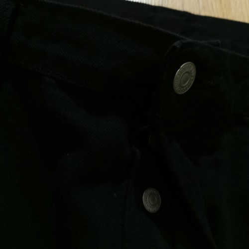 Levi's 501 Jeans Mens W38 L28 Black Regular Fit Straight Leg Denim Button - Picture 2 of 11