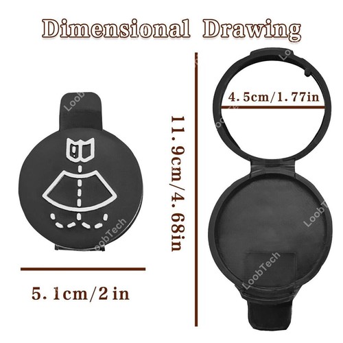 For GMC Terrain 2010-2016 Wiper Washer Fluid Reservoir Tank Bottle Lid Cap Cover - Picture 4 of 12