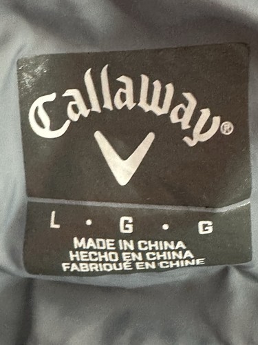 Callaway Puffer Jacket Men Size Large Gray Full Zip Coat - Picture 10 of 10