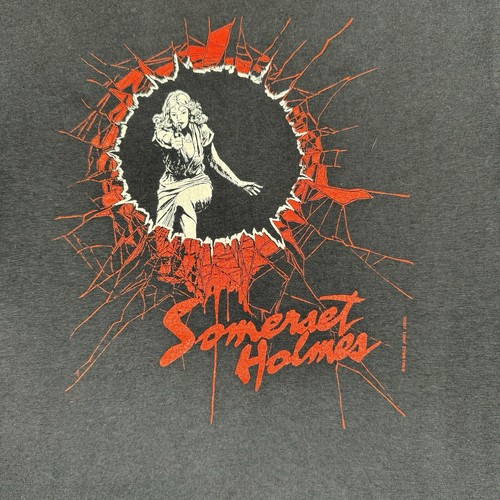 Vintage Somerset Holmes T-Shirt Men’s Large Black Pacific Comics Bruce Jones 80s - Picture 3 of 8