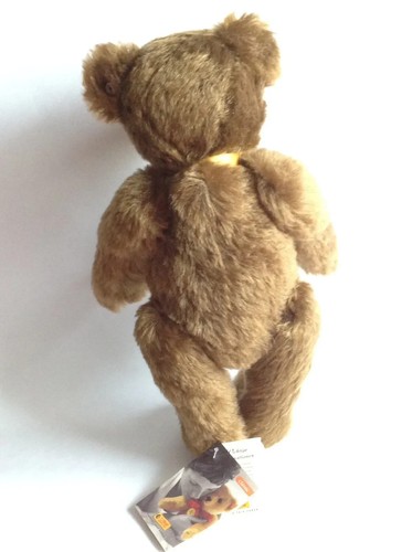 Oso de peluche genuino STEIFF clásico 1909 Growler totalmente articulado marrón chocolate 13" - Imagen 5 de 11