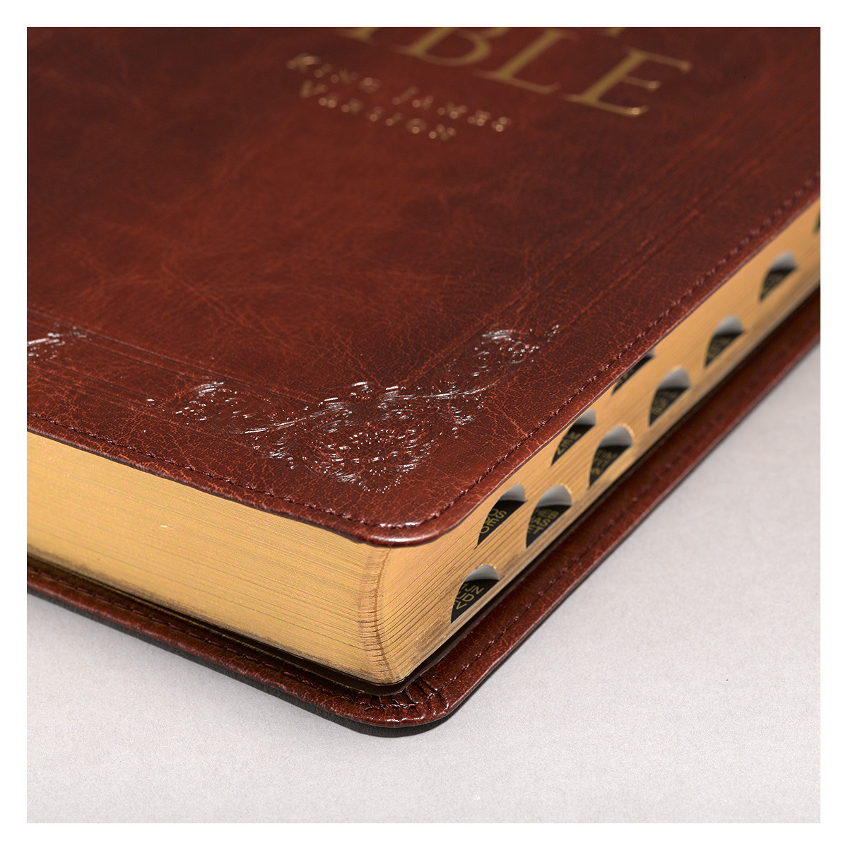 The Holy Bible King James Version Thumb Indexed Burgundy Faux Leather Gift Bible