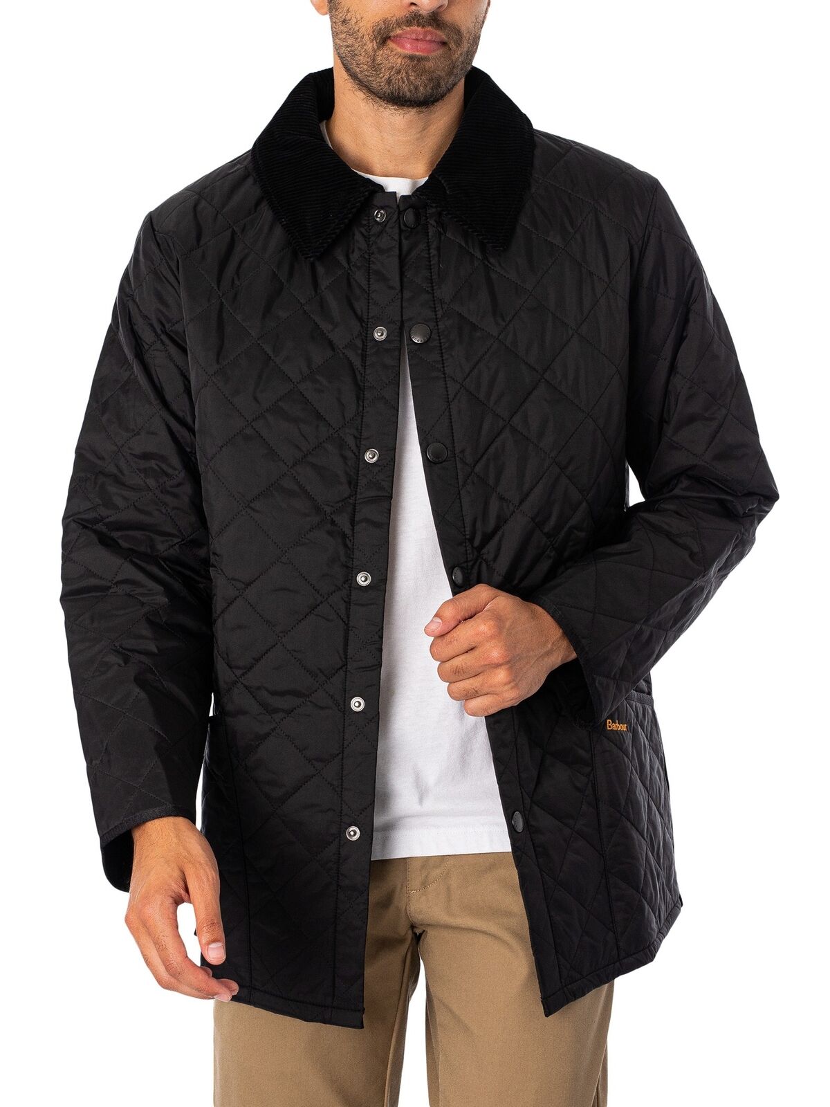 Мужская стеганая куртка Barbour Liddesdale, черный