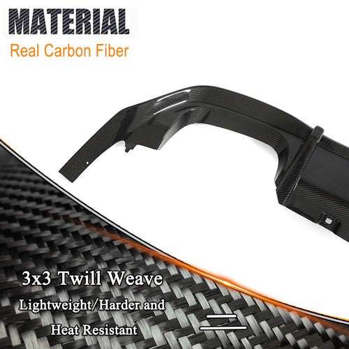 Difusor de carbono alerón faldón trasero enfoque difusor trasero para VW Golf R Golf 8 MK8 - Imagen 8 de 11