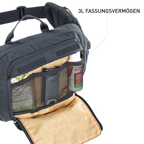 EVOC Hip Pack 3, Carbon Grey/Chilli Red, 28 x 18 x 8 cm Black - Picture 4 of 7