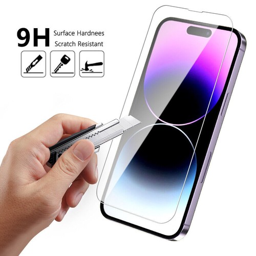 Protector de pantalla de vidrio templado para iPhone 14 Pro Max 13 12 11 XR Xs cubierta de lente - Imagen 4 de 25