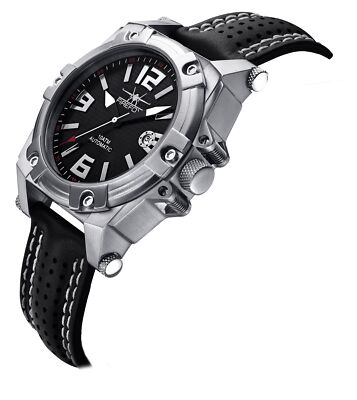 FIREFOX FFS510 Herren Automatikuhr Miyota Leder Uhrenarmband schwarz wasserdicht