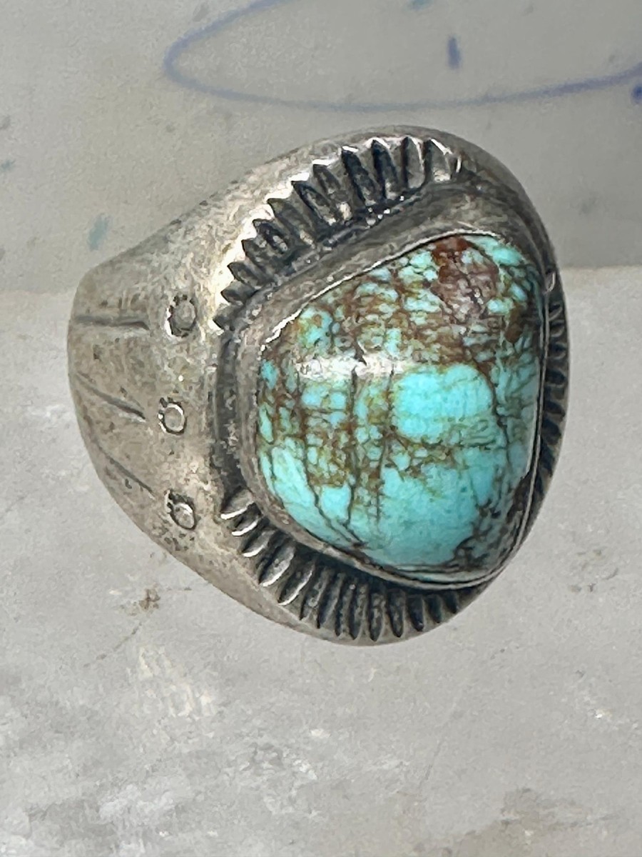144 Grams Heavy Vintage Native American Navajo Turquoise Sterling Silver Bracelet 144 Grams Heavy Vintage Native American Navajo Turquoise Sterling Silver Bracelet