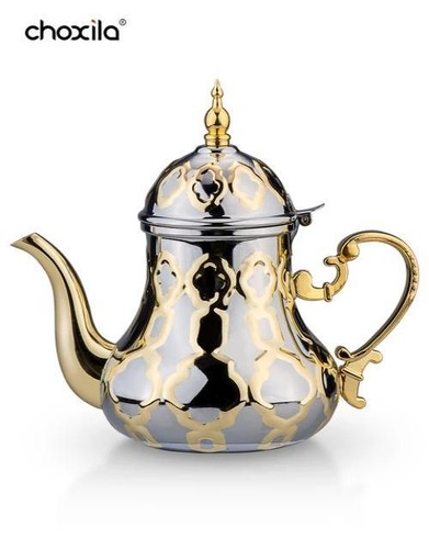Kaffeekanne Edelstahl Arabisch 1 L Mehrfarbig Modern Leicht Befüllen Massiv Dekor - Bild 25 von 26