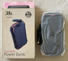 Power Bank Water Resistant Solar Charging IP66 Built In Flashlight - 26800 mAh