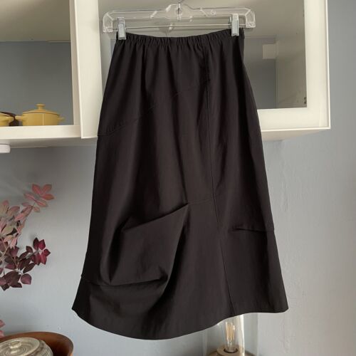Porto SF asymmetrischer Lagenlook minimalistischer Rock schwarz Gr. 1 A-Linie