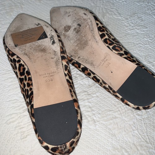 Kate Spade New York Adore Pointed Toe Leopard Fur Print Flats- Size 9.5 Tassels - Picture 6 of 9