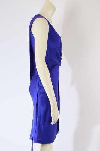 DIANE Von FURSTENBERG DVF Annika Cobalt Blue Sleeveless V-Neck Wrap Dress Size 0 - Picture 5 of 8