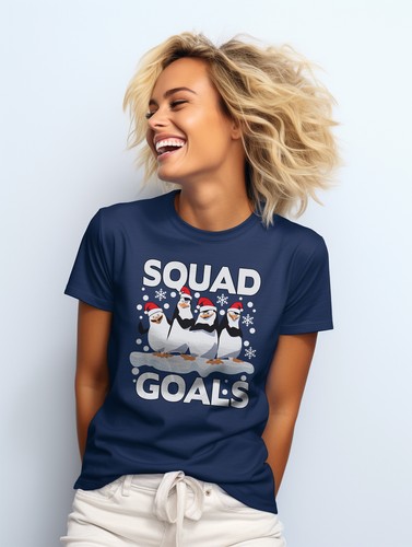 Penguin Squad Goals T-Shirt - urkomisch und bezaubernd! Lustiges T-Shirt, Unisex Prin - Bild 16 von 45