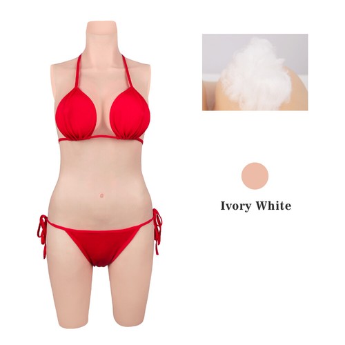 Minaky Silicone Realistic Bodysuit Fake Breast Forms Crossdresser Cosplay D-Cup - Picture 17 of 19