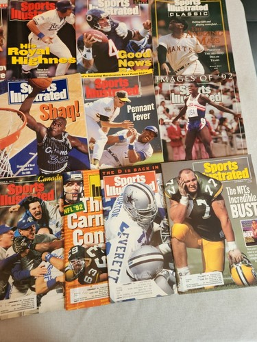 1992 Sports Illustrated lote de 13 - Shaq, Cowboys, Willie Mays - Imagen 3 de 11