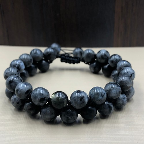 Crystal Mix stone 8 mm Beaded Gemstone Double Thread Bracelet 7.5 Inches 2TB - Picture 24 of 94