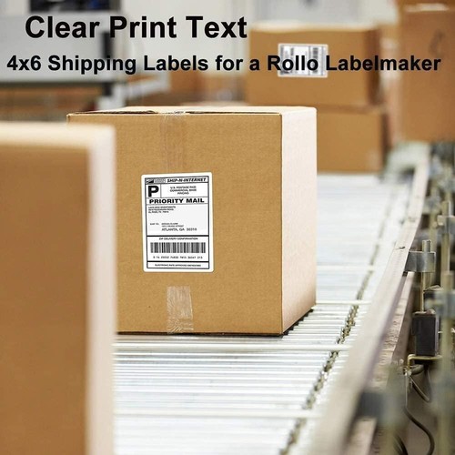 1000 4 x 6 Fanfold Direct Thermal Shipping Labels White Rollo Zebra Printers - Picture 10 of 11