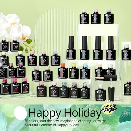 UV Nagellack Set 36 Farben Pastell Nude Neon Gel Nagellack Maniküre Geschenk - Bild 7 von 12