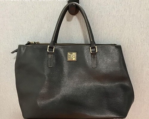 ❤️ Tasche Damen Dooney & Bourke Bag Willa Leder Reißverschluss Umhängetasche schwarz groß Damen