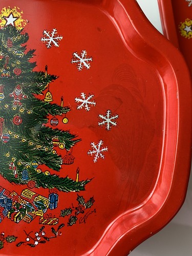 9 Bandejas de Aperitivos de Navidad Años 80 Juego de 9 Bandejas de Aperitivos de Navidad Años 80 - Imagen 8 de 10